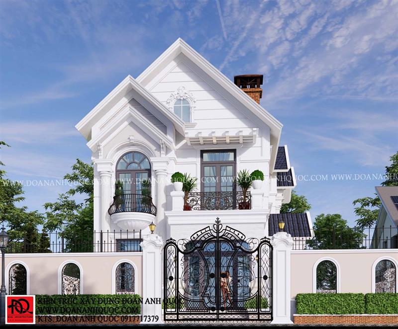 Thiết kế nhà Phan Thiết, Xây nhà trọn gói Phan Thiết, Thi công nhà trọn gói Phan Thiết, Thiết kế Thi công nội thất Phan Thiết Bình Thuận, Công ty Xây dựng Bình Thuận, Thiết kế nhà Bình Thuận, Xây nhà trọn gói Bình Thuận. Thiết kế nhà Phan Thiết- Thiết Kế biệt thự tân cổ điển 2 tầng_ MS 48